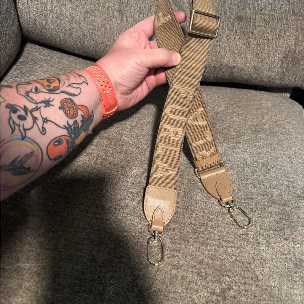Furla Brown Logo Strap with Metal Clasps